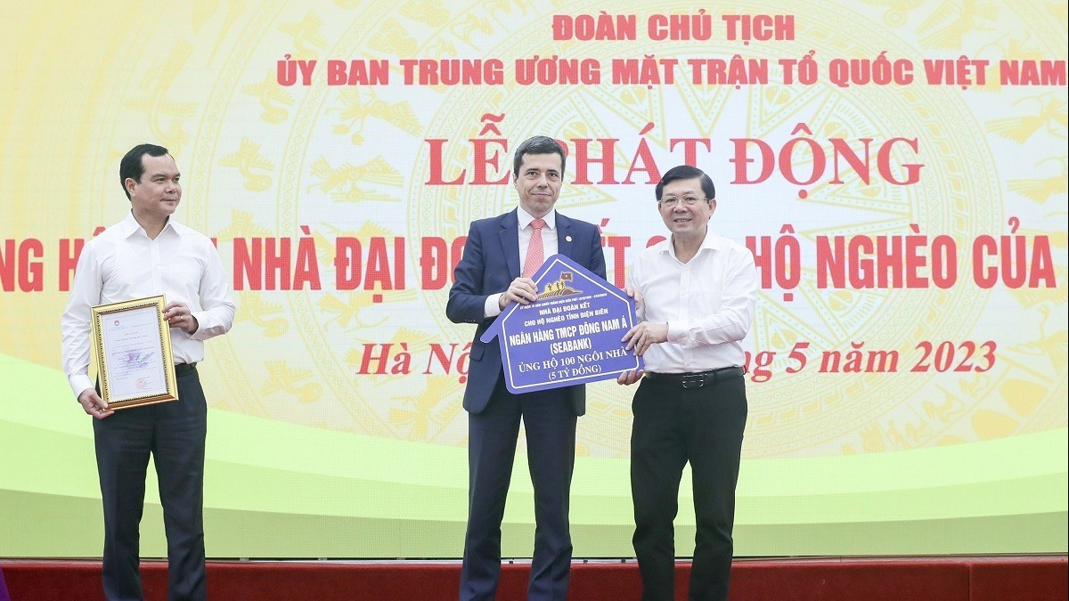 SeABank ủng hộ 100 nhà Đại đoàn kết tổng trị giá 5 tỷ đồng cho hộ nghèo tỉnh Điện Biên